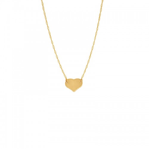 14K Yellow Gold Mini Heart Necklace